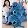 Hot 40/60/80/100cm Stitch Disney Doll Plush Toys Plush Stuffed Doll Soft Pillow Prone Posture Darklight Blue Cute Toy Gifts 1