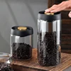 Vacuum Sealed Tank Coffee Bean Glass Sealed Jar Household Moisture-proof Air Extraction Airtight Container Coffee Set 5