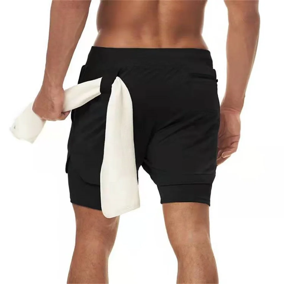 Men's Breathable Gym Shorts with Hidden Pocket