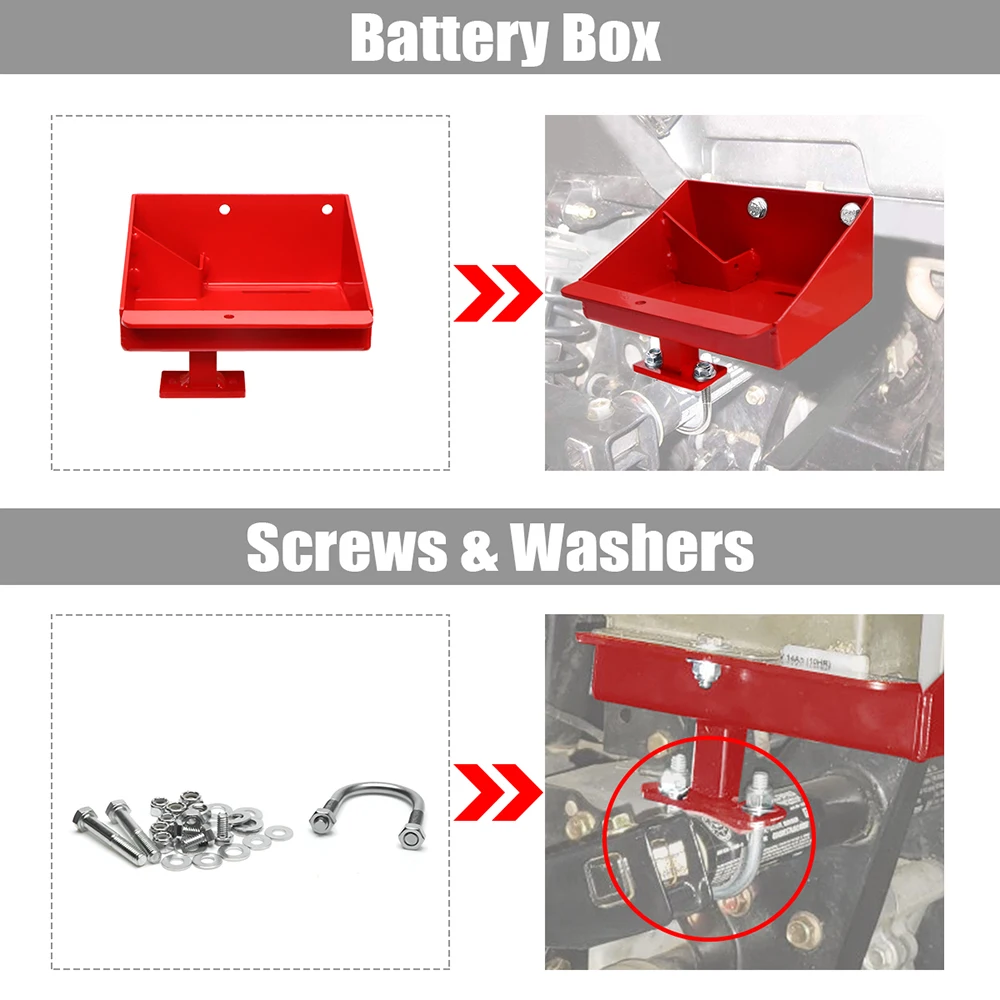 Motorcycle battery New cross-country motorcycle battery relocate kit for Polaris 2014-20 Sportsman 450 570
