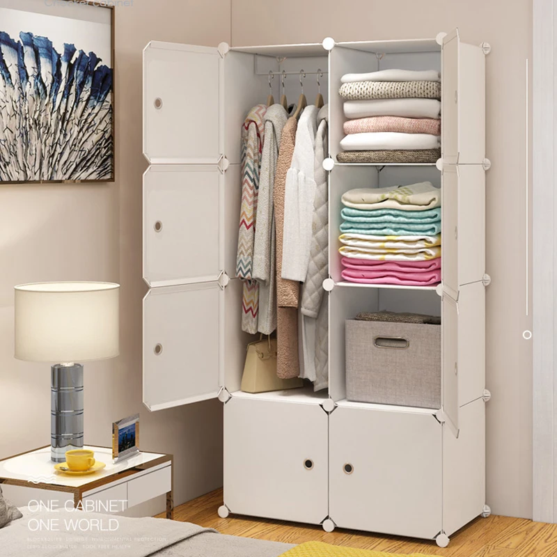 Clothes Cupboard Wardrobe Storage Organizer Plastic Open Wardrobe ...
