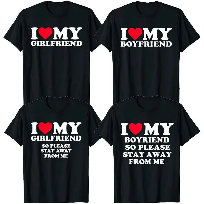 

Женская футболка оверсайз с надписью «I Love My Boy»