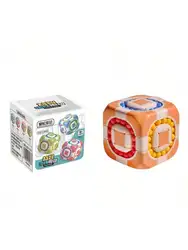 Magic Bean Stress Relief Fidget Cube for Anxiety and Relaxation (Orange)