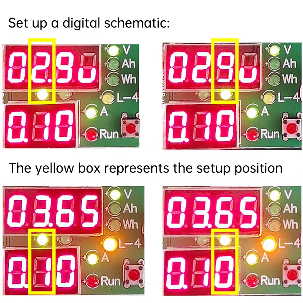 Digital Discharge Capacity Tester Multifunctional Constant Current Electronic Load Discharge Battery Capacity Tester 110W 9.99A 5