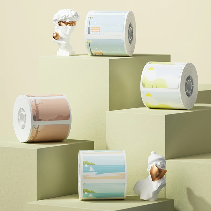 Niimbot B21/B3S/B203  self adhesive label cute style cartoon series thermal label price, commodity classification stickers