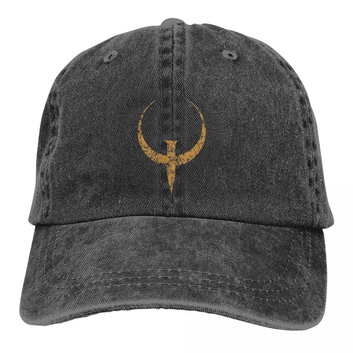 Gewaschene Herren-Baseballkappe Quake Bronze Trucker Snapback Caps Dad Hat Meme Golf Hats