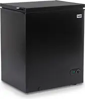 Chest Freezer, 5.0 Cu Ft Deep Freezer with Removable Storage Basket, Black Top Open Door Freezer with 7 Level Adjustable Thermos 1