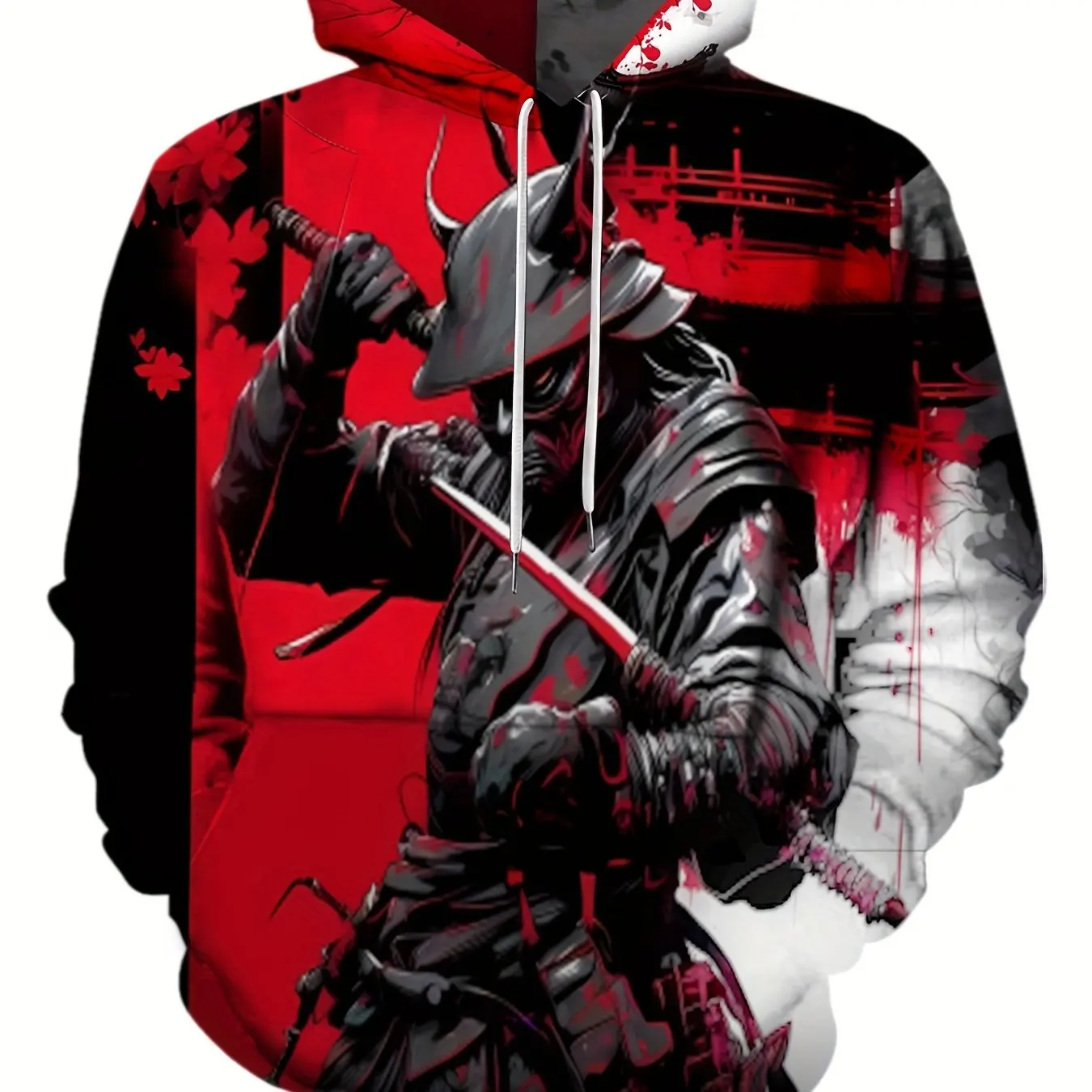 

Винтажные мужские толстовки с капюшоном, толстовка с 3D принтом самурая, модная новинка, унисекс, толстовка большого размера с капюшоном, пуловер в стиле Харадзюку, свитшоты, пальто