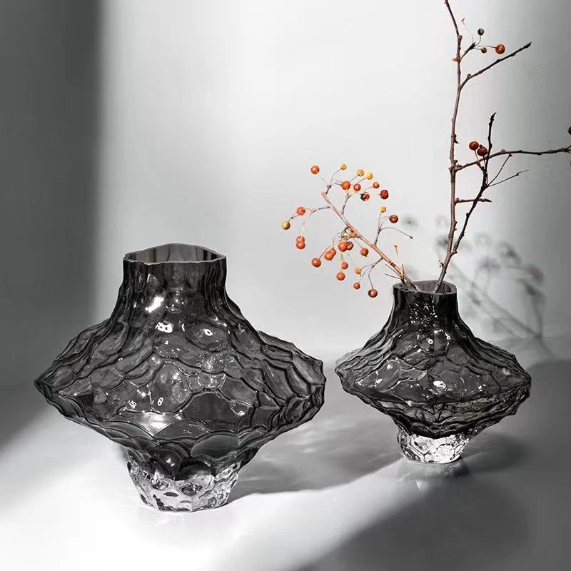 Nordic Glass Vase Flower Pot Garden Desk Luxury Table Acrylic Vase Transparent Plant Modern Small Floreros Office Decoration 4