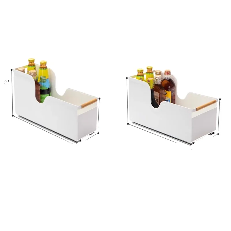 Cabinet storage layered cabinet pull-out rack pull basket storage box drawer rack