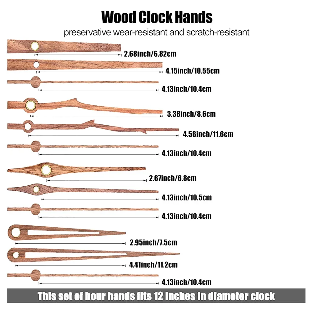 Clock Movement Kit with Silent Lightweight and Corrosion Resistant Aluminum Hands Great for Offices Libraries