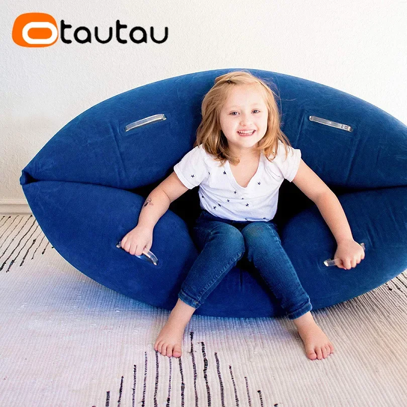 Otautautau 4ft lettino gonfiabile nido comodo Pouf Pouf divano letto Chaise Lounge reclinabile divano pigro sedile ad angolo mobili SF113 - immagine 3