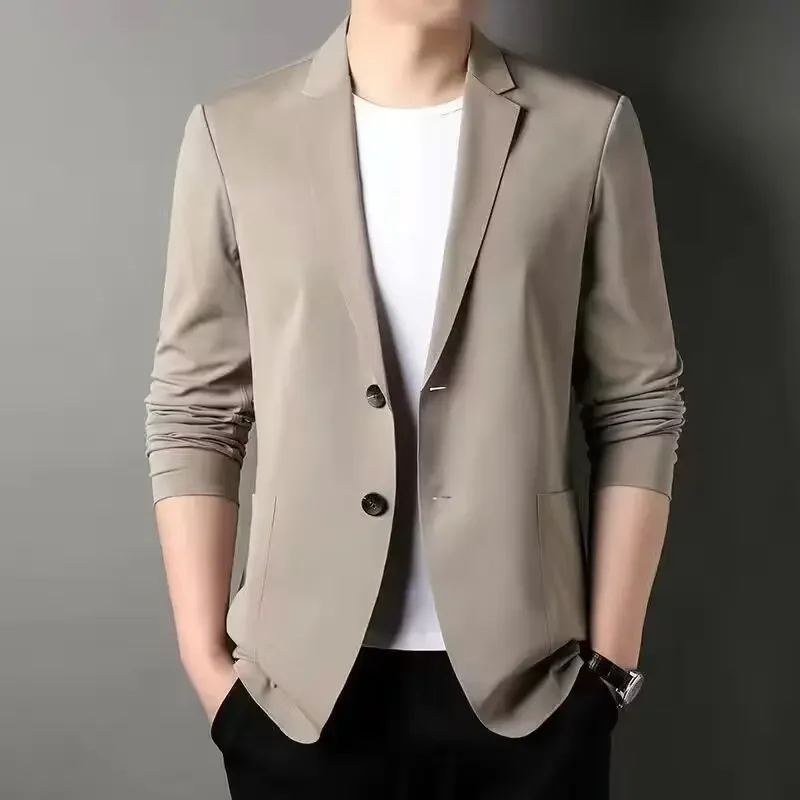 Men's Western-style Solid Color Suit Top Casual Business Wear Jacket New Spring Style Blazer For Men Fashionable Gentleman blazer jacket