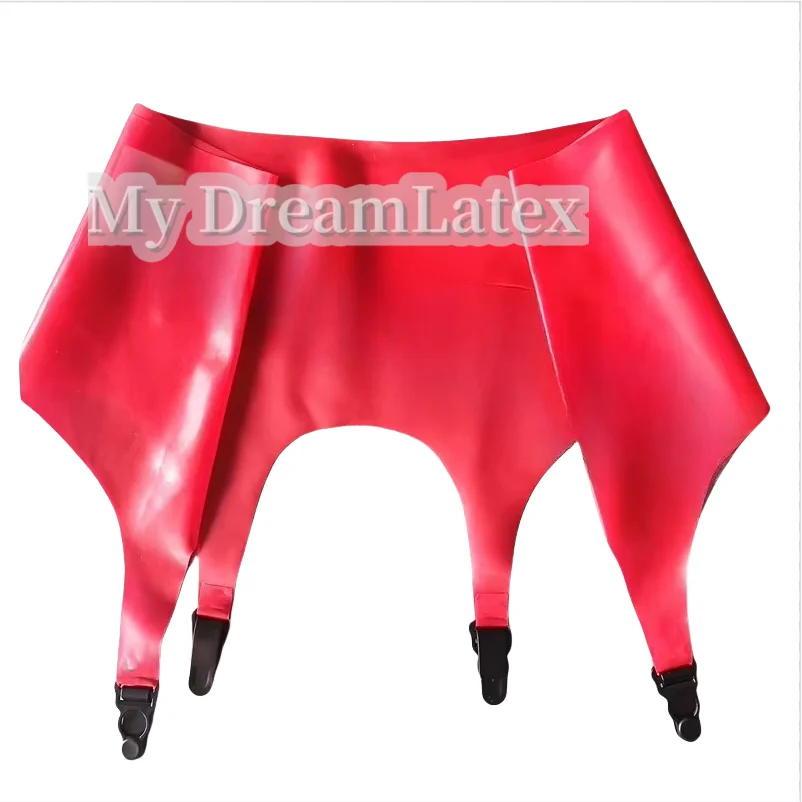 Latex Corset Suspender Belt with Adjustable Strap Tv Unisex Sissy Black /red Sexy Garter for Women Halloween Costumes
