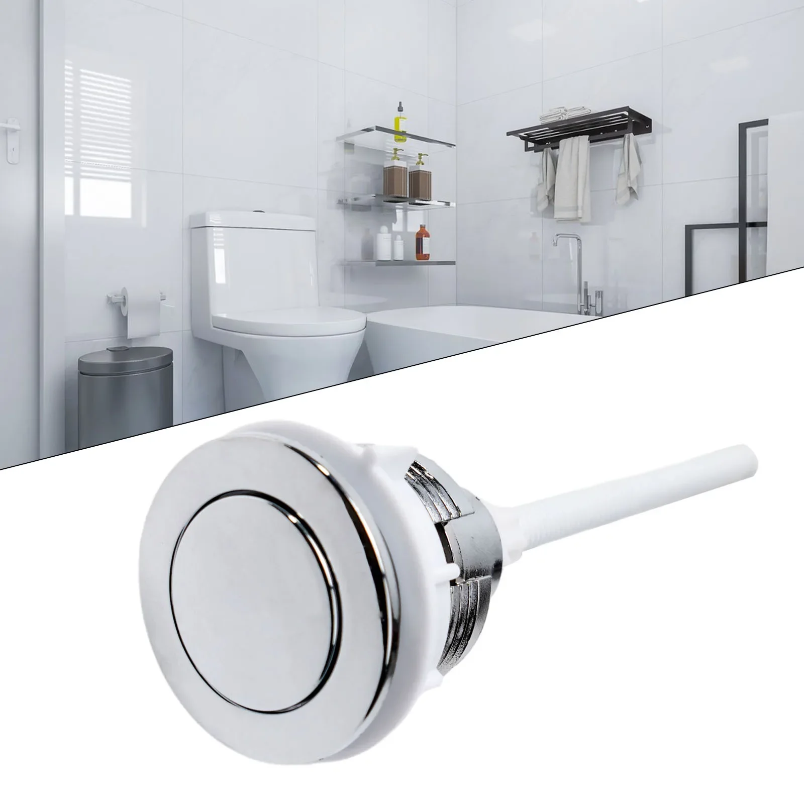 

Tool Toilet Tank Button Water Bathroom Corrosion-resistant Flush Toilet Push Single Rust-proof Household Products