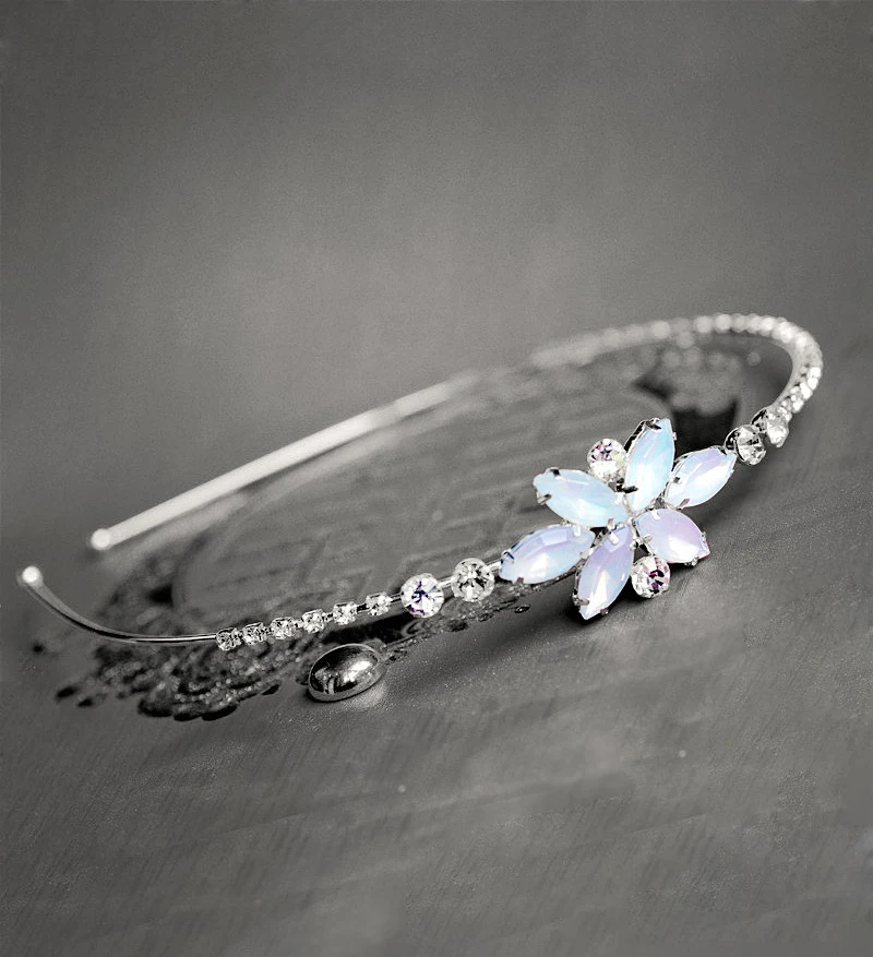 Pretty Baby Girls White Snowflake Beaded Hair Band Headband Fashion Diamante Accassorize Hair Jewelry Party Flower Girls jewelry accessories hair accessory hair headdress