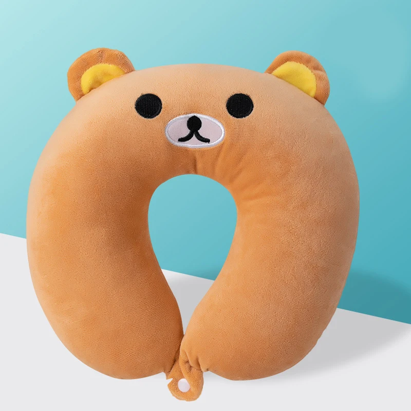 Creative  U-shaped Pillow Cartoon Animal Bear Cat Shape Adult BabyTravel Neck Pillow Car Seat Office Plane Sleeping Pad