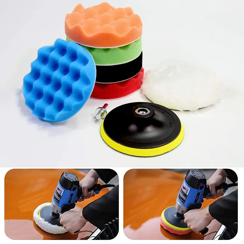 3inch Car Polishing Pad Car Polish Pad Polishing Sponge Set Wool Polishing Pad Car Polishing Sponge Polishing Wheel Disc Wool Polishing Head Polishing Wheel Kit 6/7/8/11Pcs/Set Self-Adhesive Wool Wheel Polishing Pad Waxing Sponge For Car Polisher Drill Adapter