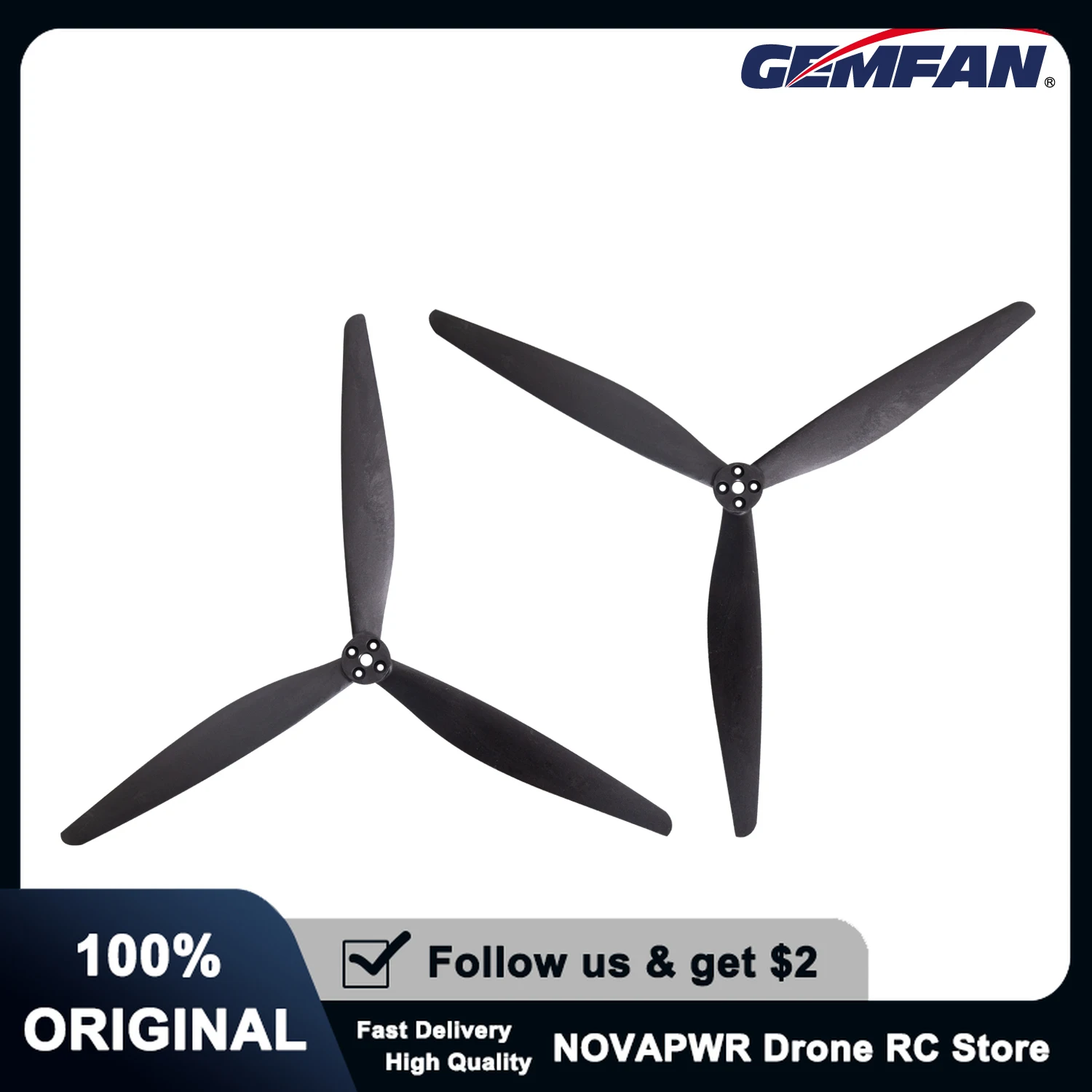 Gemfan X-CLASS 1308 Vrtuľa 13 palcov pre pretekárske drony - Balenie 1 pár