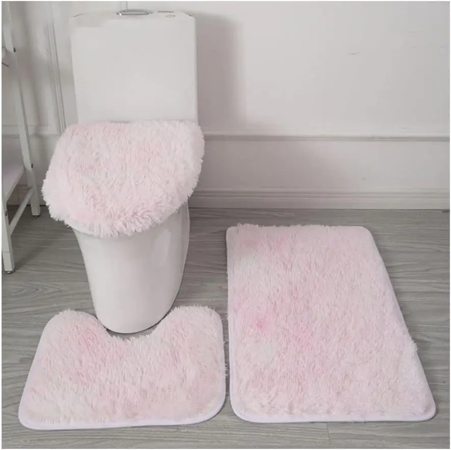 Description Picture 5 of itemVIKAMA 3PCS Thick Toilet Seat Cover Set - Plush Fur Toilet Seat Pad - Winter Anti-Slip Soft Carpet Home Decor