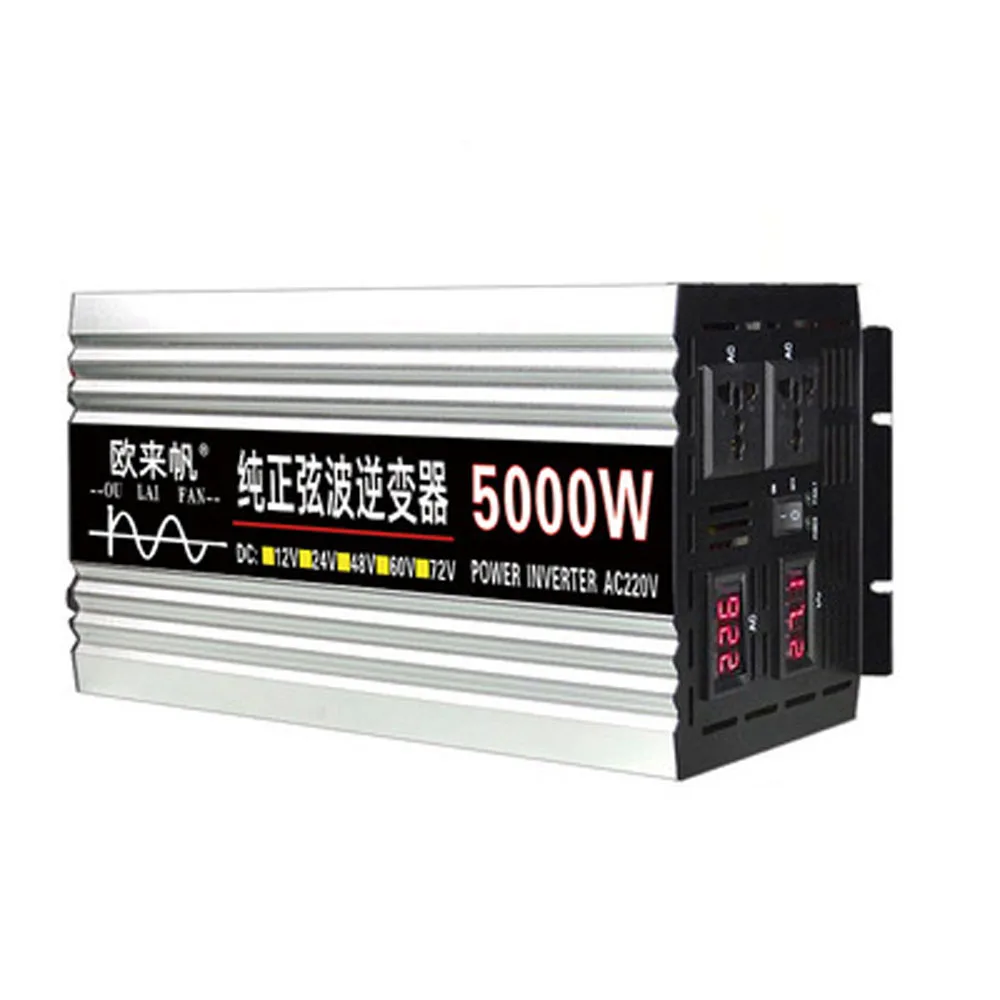 Inverter A Onda Sinusoidale Pura Dc 12V/24V A Ac 110V/220V 4000W 5000W Convertitore Portatile Power Bank Inverter Solare