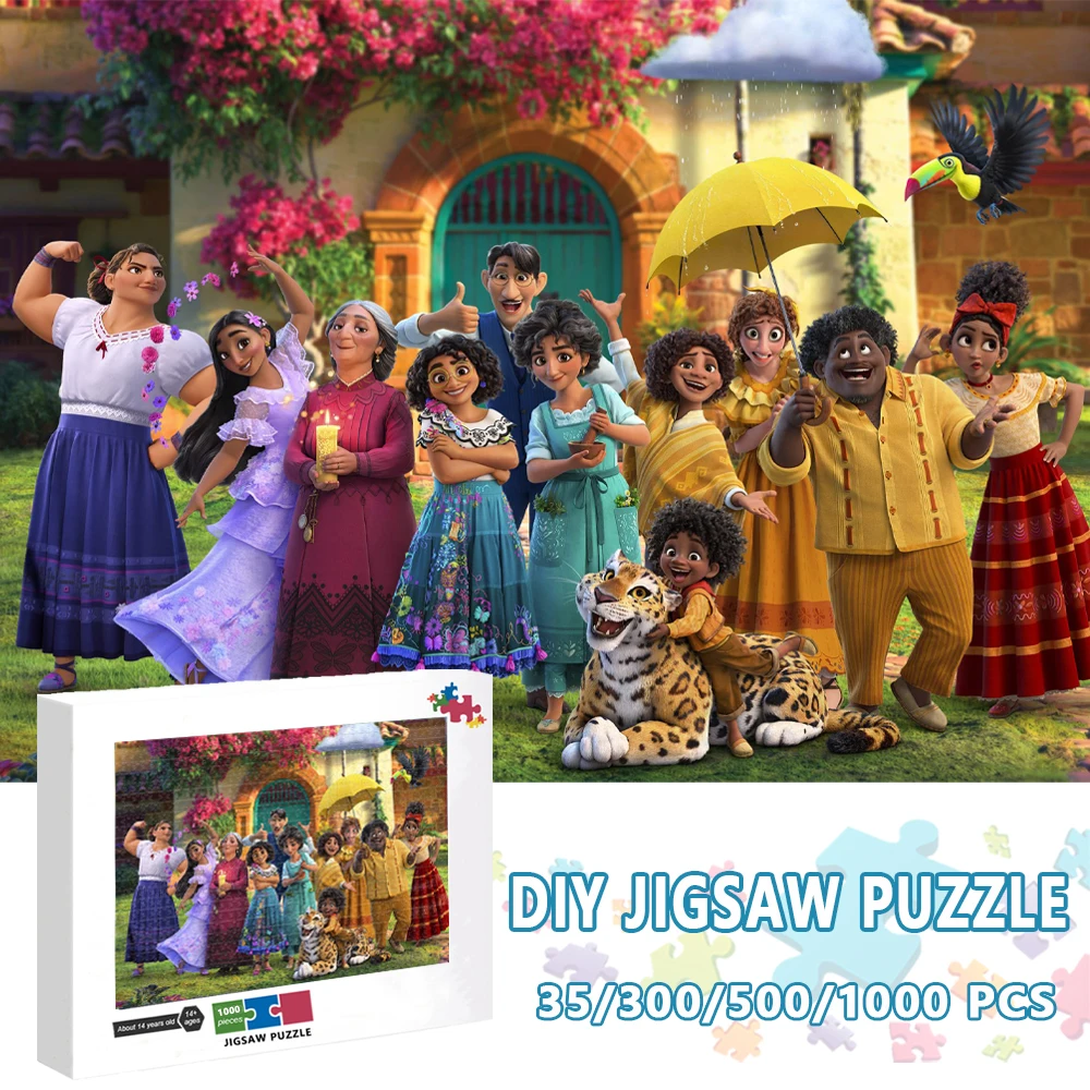 Disney 500 Pieces Encanto Jigsaw Puzzle Assembling Picture Cartoon Character Puzzles Toy for Adult Children Educational Gift sergio mendes encanto cd