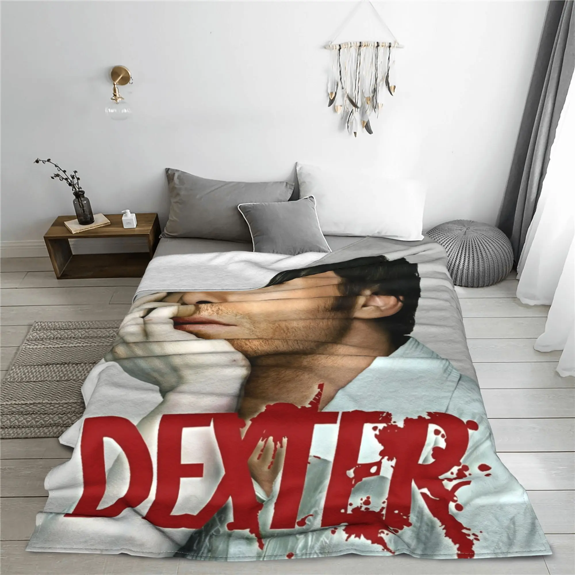 DEXTER COMFORTER SLIP-ON Dexter Morgan Blanket Cover Coral Fleece Plush Super Soft  main image 3