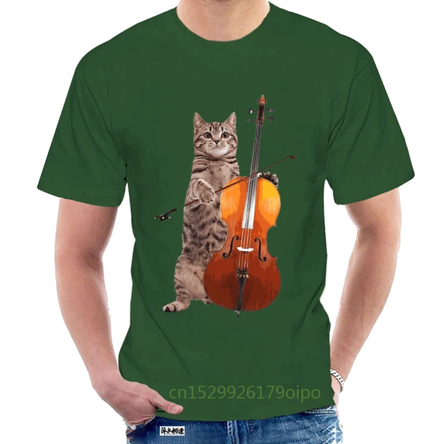Violoncello Cello Cat Funny T Shirt 3D 