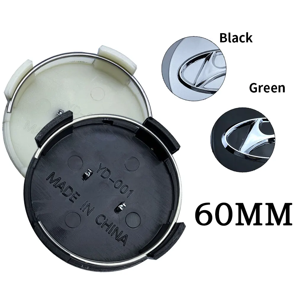4pcs 60mm Car Wheel Center Hub Caps Cover For Sonata IX35 I20 I30 Azera