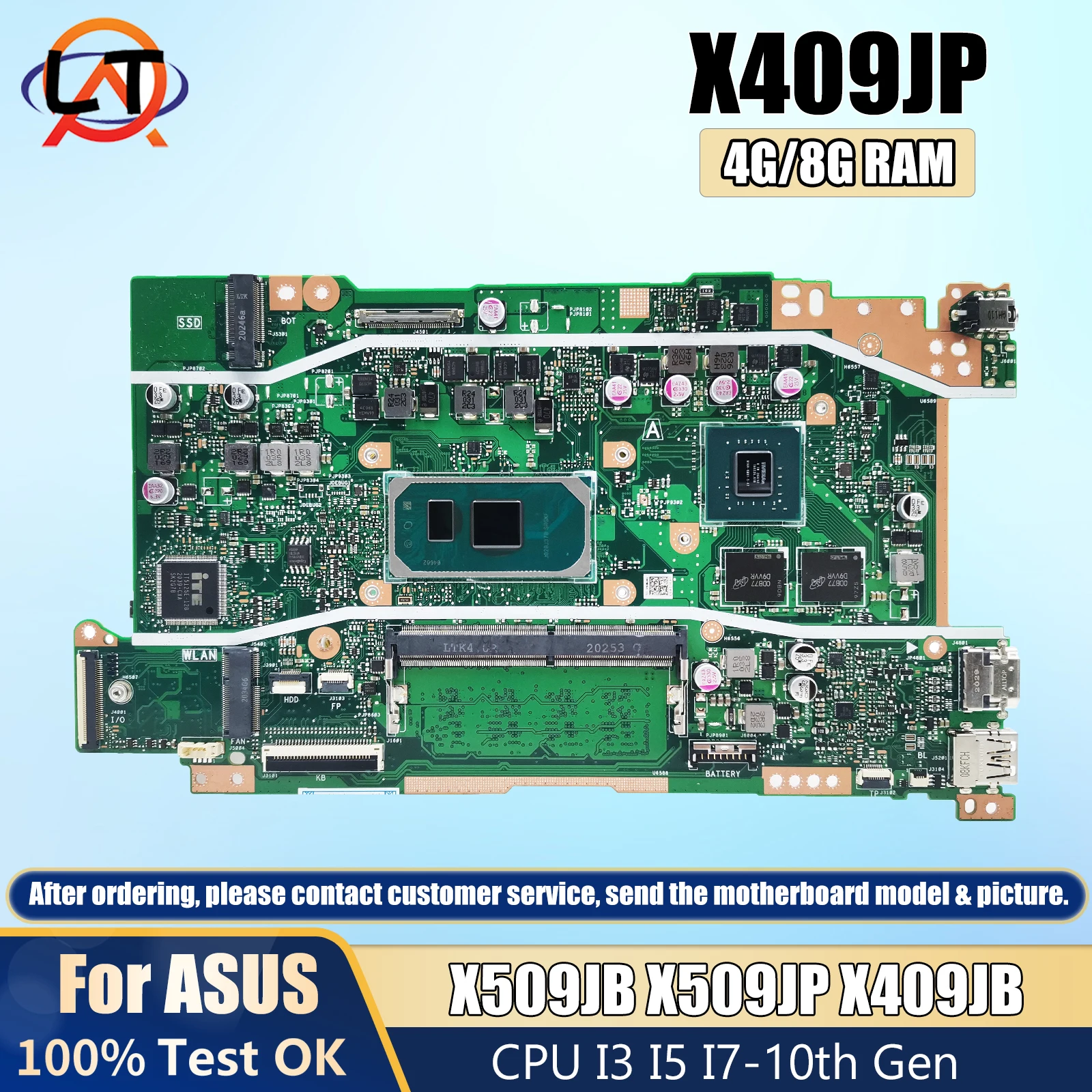 X409JP/X509J Laptop Motherboard For ASUS Mainboard X509JB X509JP