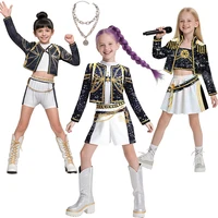 Hot Sall KPop Demon Hunter Cosplay Girls Clothing Sets Festival Children Fantasy Pop Singer Masquerade Performance Costumes