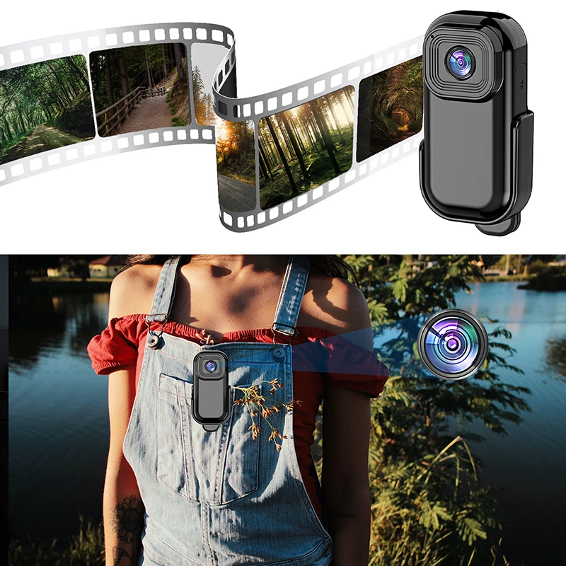 HD 1080P Portable Body Camera Circle Recording Back Clip Action Cam WiFi Video Recording Pocket Camera Handheld Cycling Recorder