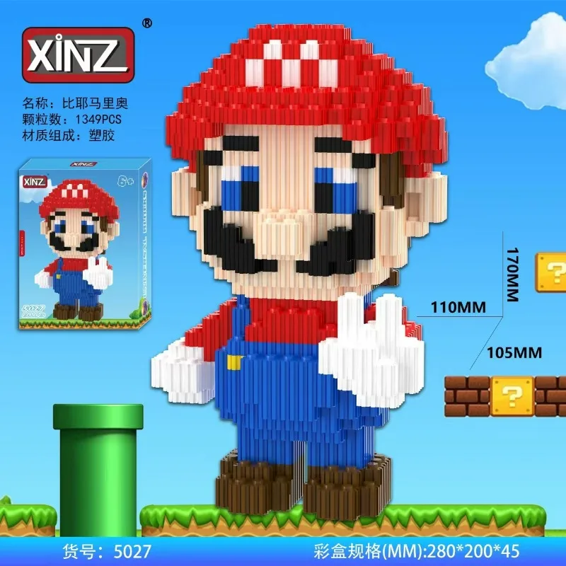 

Игрушка «Супер Марио», Алмазный строительный блок, игрушка Йоши, Луиджи, боусер, мультяшный Детский пазл «сделай сам», пазл для сборки, детские подарки на день рождения