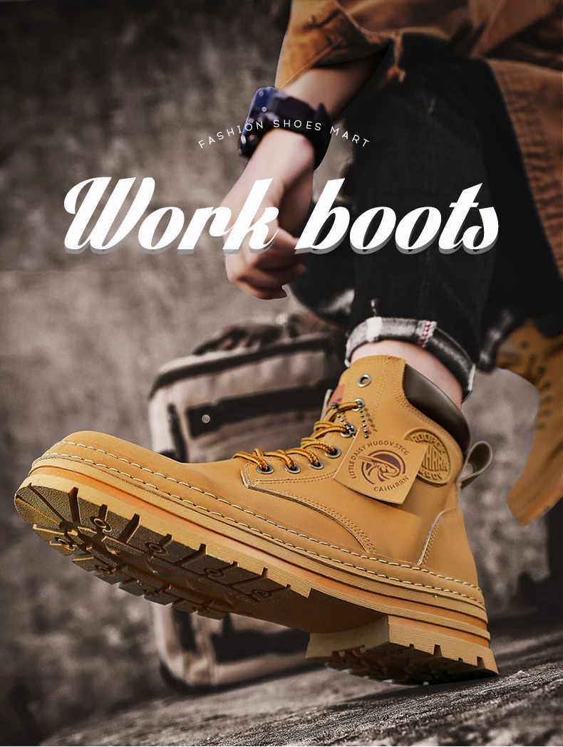 Winter Leather Work Boots: Casual Luxury for Men - true deals club