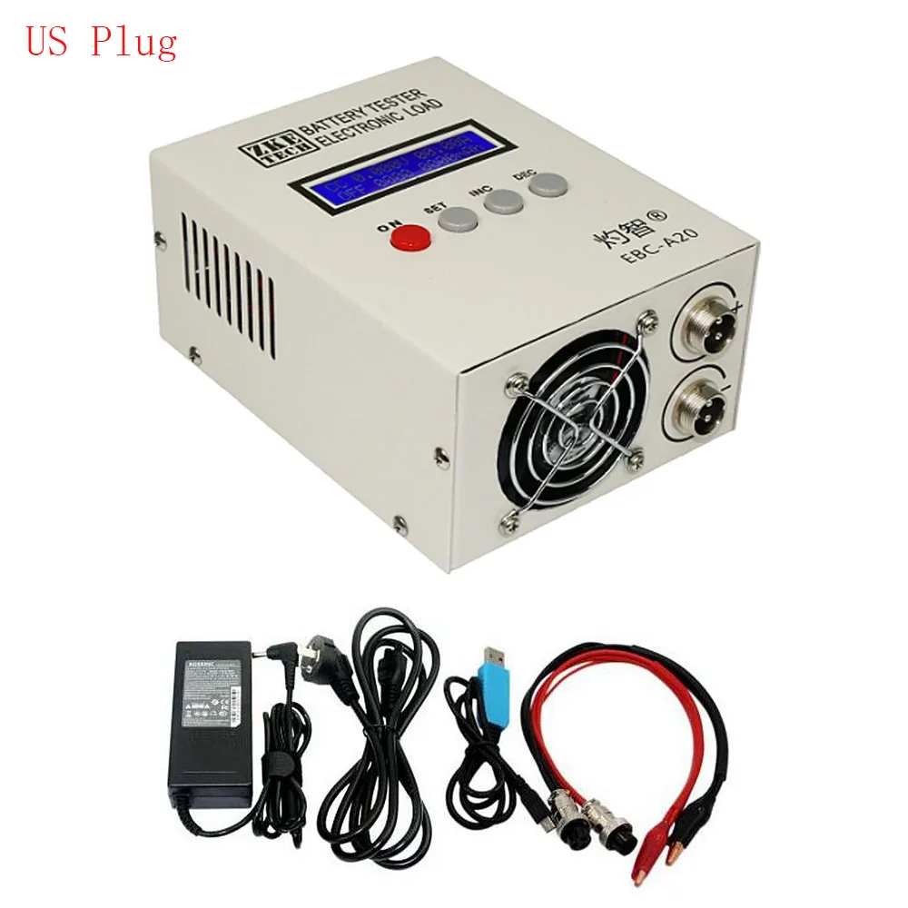 EBC-A20 배터리 용량 테스터, 리튬 납산 5A 충전 방전 테스터, 계량기, 30V 20A 85W