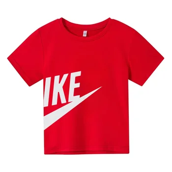 Summer Kid Teen Tshirt Short Sleeved Cotton Brand Print Comfortable Casual Tops Tees Children's Clothing Boys and Girls T-shirt 1