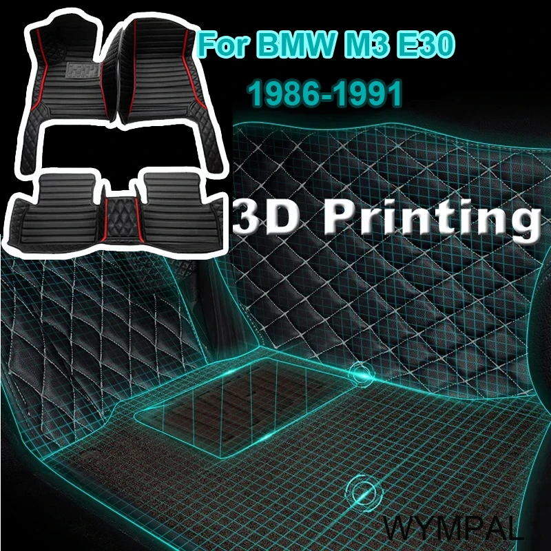 

Car Floor Mat For BMW M3 E30 1986~1991 5 Seats Coupé Leather Floor Mats Carpet Protector Mud Car Accessories Interior