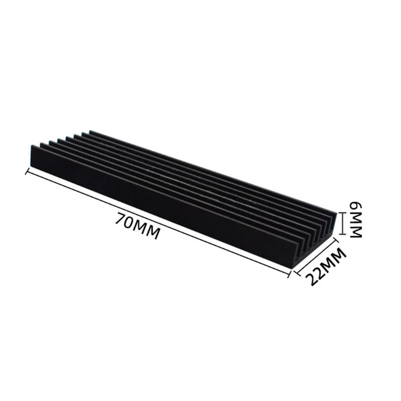 Solid State Hard Drive Dissipador de Calor Alumínio 70x22x6 mm 2280 Nvme Ssd Pcie Dissipador de Radiador Térmico Cooling Vest Set m2 - Imagem 4