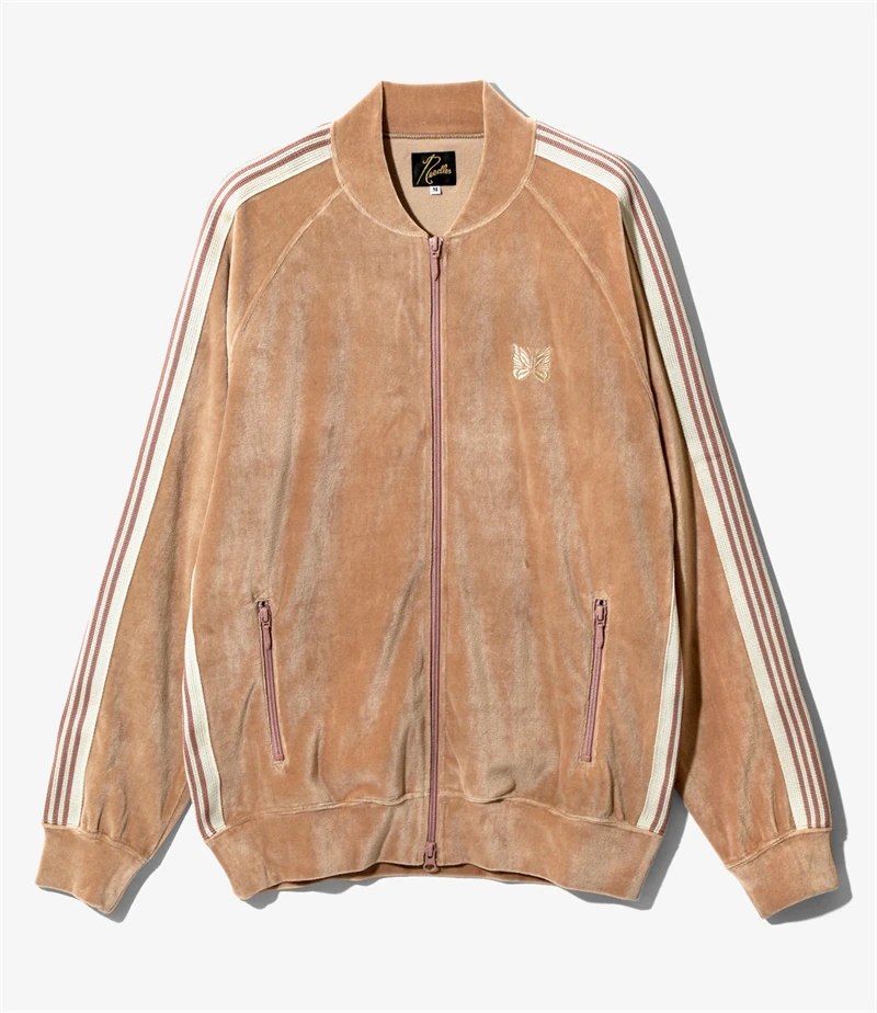 

NewVelvet Cardigan Needles Jacket Men Women Butterfly Apricot Embroidery Coat AWGE Outerwear y2k y2k