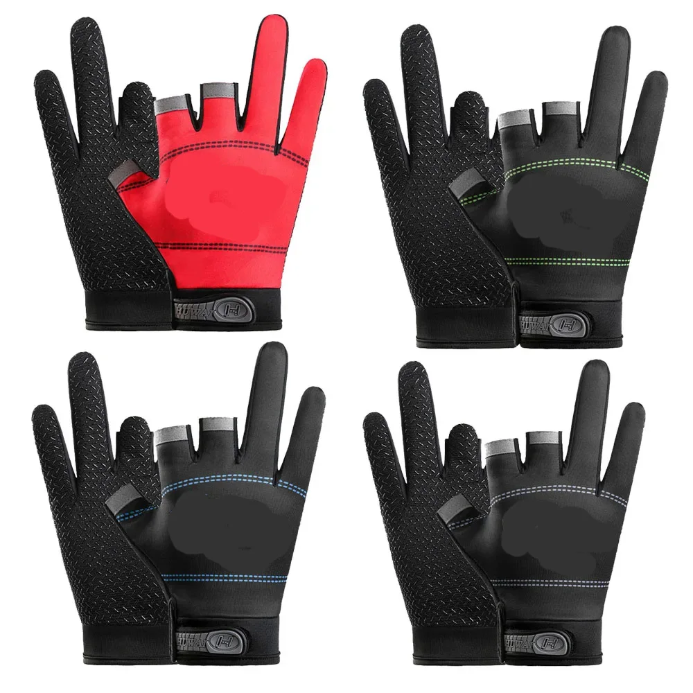 3 Fingers Universal Fishing Gloves Cut Arrow Pattern Breathable Outdoor Angling Sunscreen Anti-Slip Gloves Sports Fishing for fishing gloves