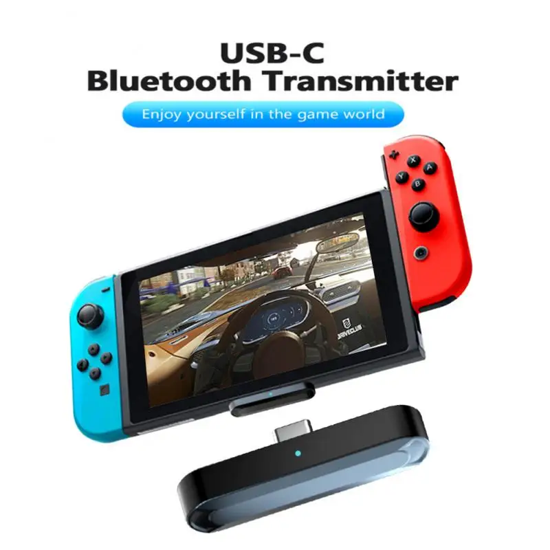 Bluetooth 5.1 Wireless Audio Transmitter Adapter Type-C for Nintendo Switch NS OLED Switch Lite PS4 PC Computer Laptop TV RYRA