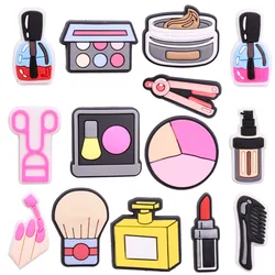 1PCS Nail Polish Hair Straightener Eyelash Curler Makeup Brush Perfume PVC Shoe Charms Garden Shoes Button Decorations Girl Gift