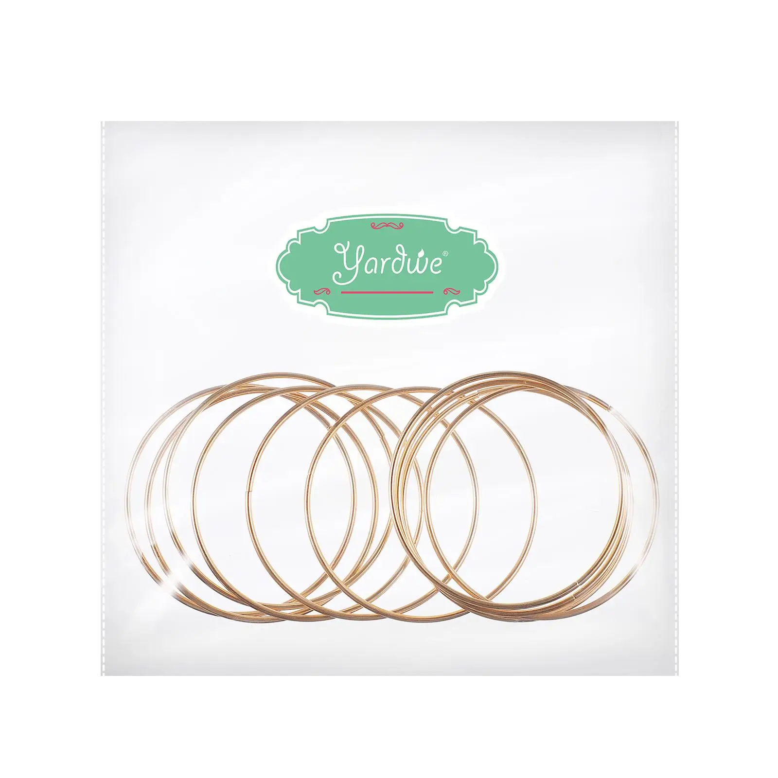 10 Pcs Metal Dream Catcher Hoops 10cm Gold Craft Rings for Jewelry Making Wreath Home Decor Tassel Plant Hangers Gifts 4