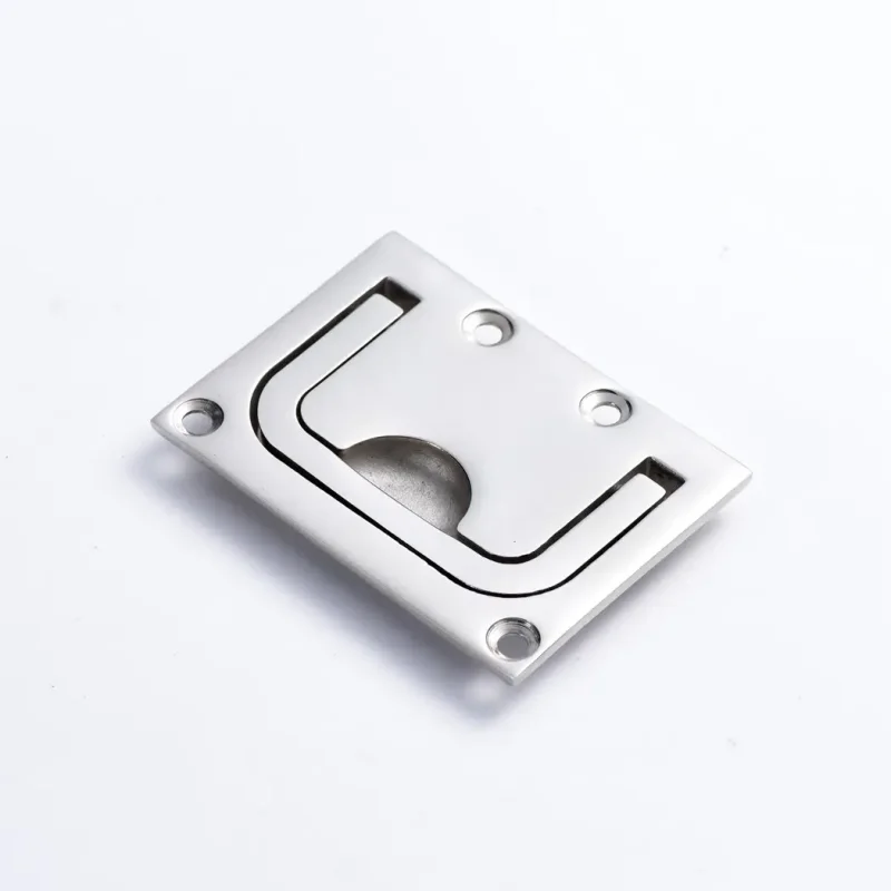 Anneau De Trappe Bateau En Inox 316 - Poignée De Levage Carrée - Poli Miroir