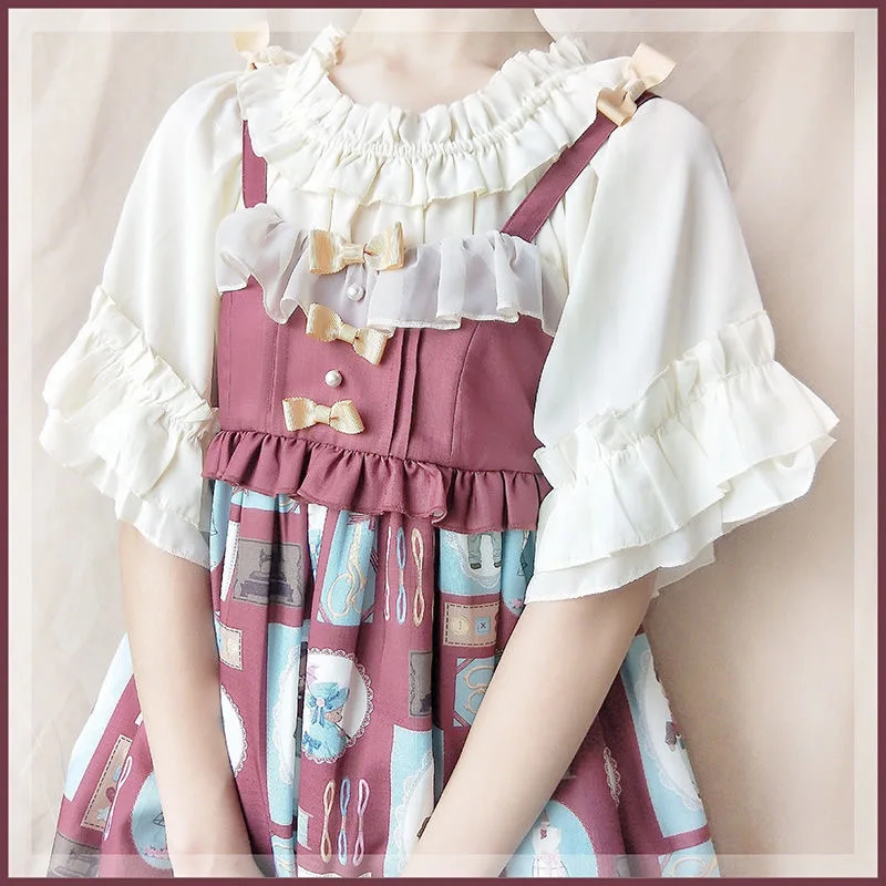 Japanese Gothic Lolita Dress Girls Vintage Dark Funeral Lolita Jsk Dress Women Harajuku Cool Sleeveless Punk Suspender Dresses lolita dress lolita suspender dress lolita cosplay costumes suspender dress lolita skirt lolita blouses