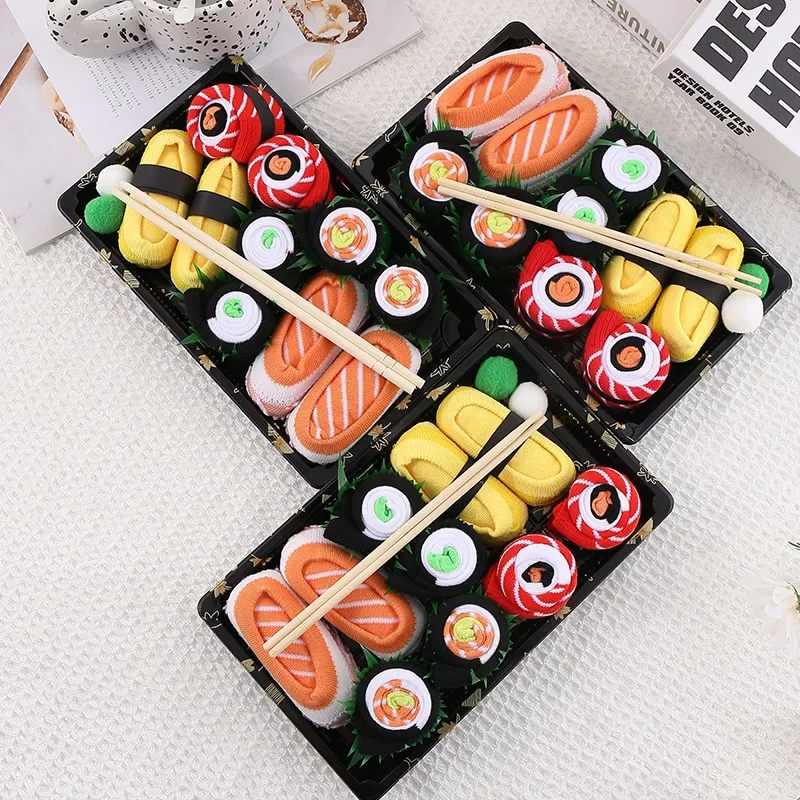 Novelty Salmon Sushi Socks Gift Box - Festive Edition