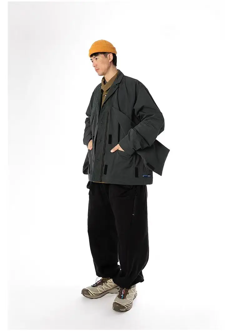 TMCAZ deformation layer multipocket jacket loose silhouette large front pockets light vintage effect gorpcore urban outdoor