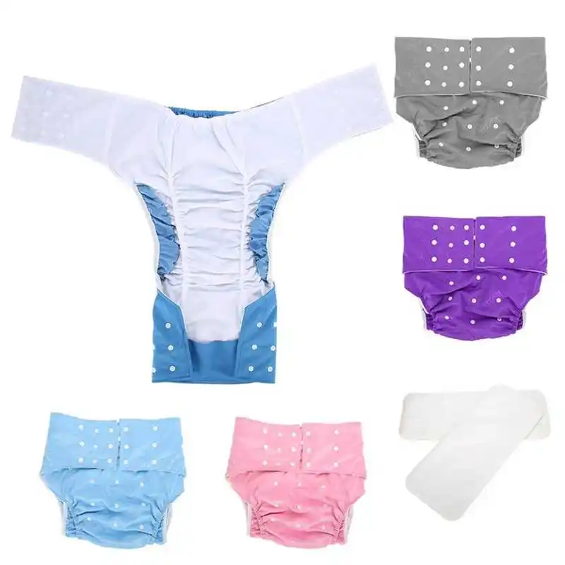 Washable Adult Pocket Nappy Cover Adjustable Reusable Diaper Cloth for Elderly Disabled Fast Drying Washable Adult Diaper