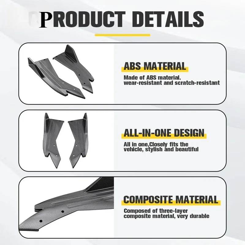 Universal Stil Auto Hinten Lip Modifikation Zubehör Carbon Side Rock Spoiler Für Civic Für Volkswagen – Detail 3