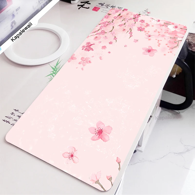 thumbnail image 1 of Alfombrilla de ratón para juegos con flor de cerezo rosa, 1000x500, alfombrilla de ratón para ordenador, alfombrilla grande para ratón XXL, alfombrillas de escritorio Kawaii para jugadores de PC, 1 of 4